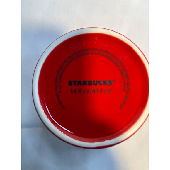 Starbucks 2017 Red Mug with Gold Logo - Picture 8 of 8